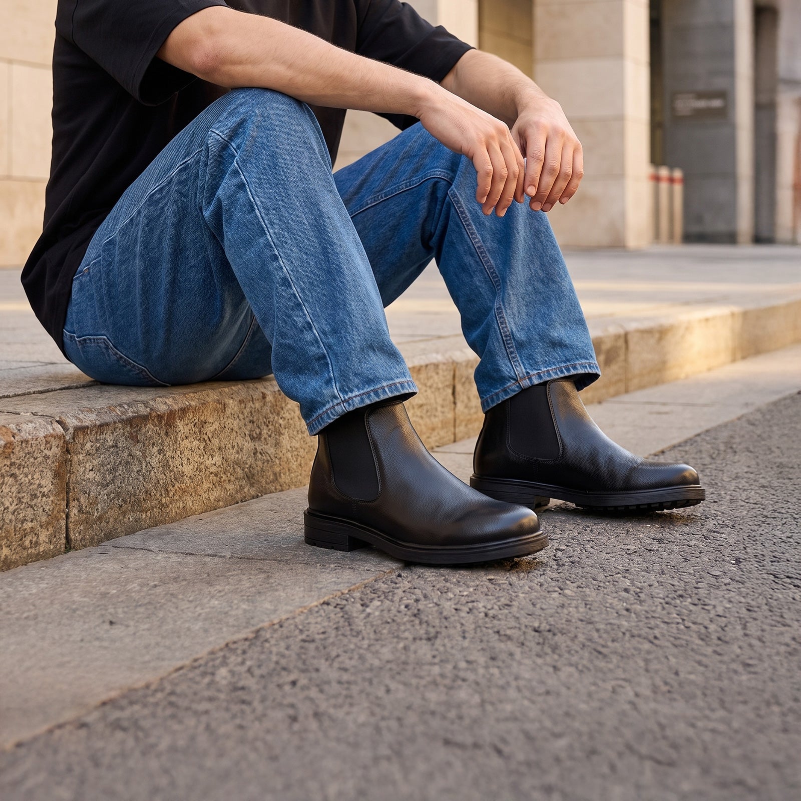 Men's Chelsea Boots - WGE26701 Black