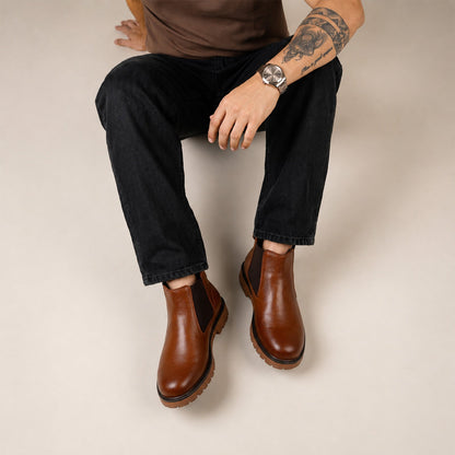 Men's Chelsea Boots - WGE26701 Brown