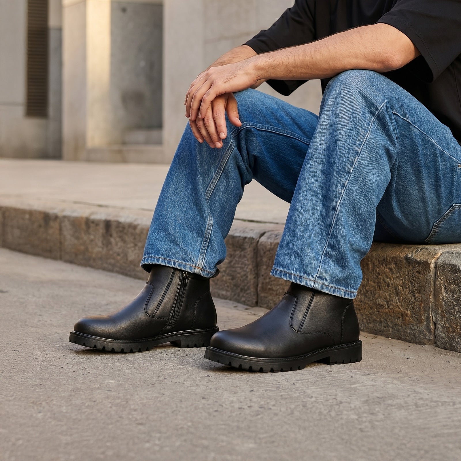 Men's Chelsea Boots - WGE26702 Black