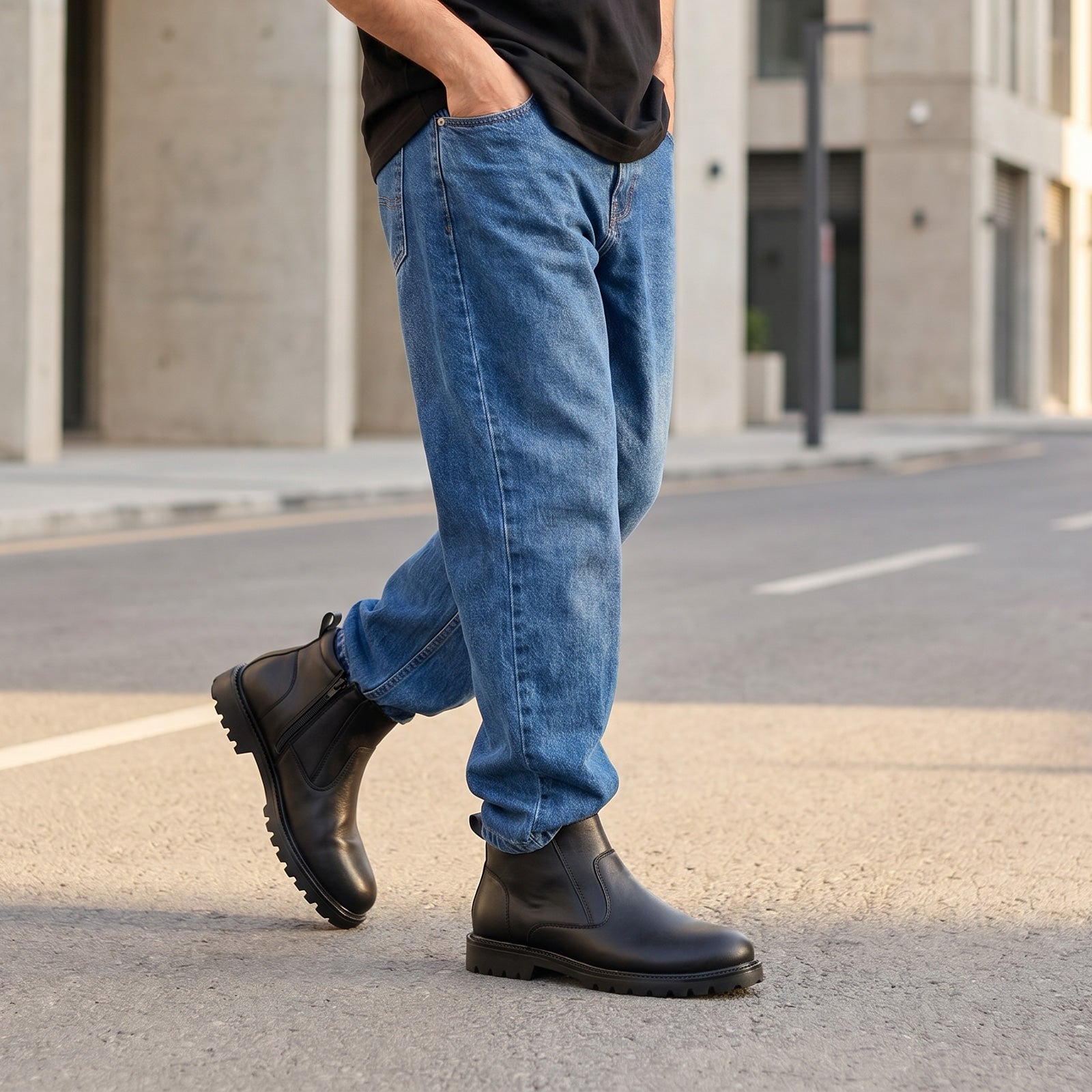 Men's Chelsea Boots - WGE26702 Black