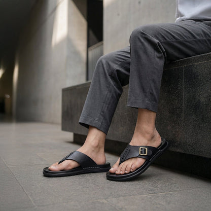Men's Daily Wear Comfort Sandals - WGP50020 Black