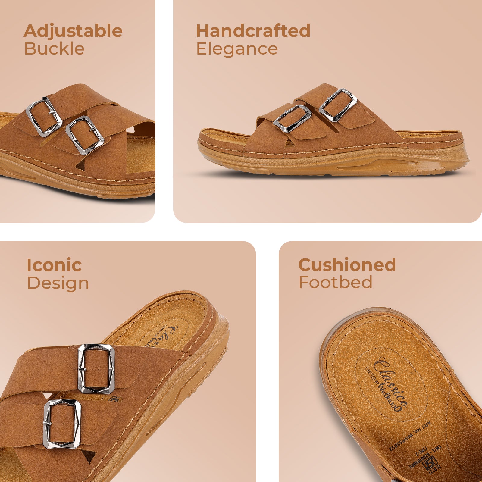 Men's Daily Wear Comfort Sandals - WGP53052 Tan