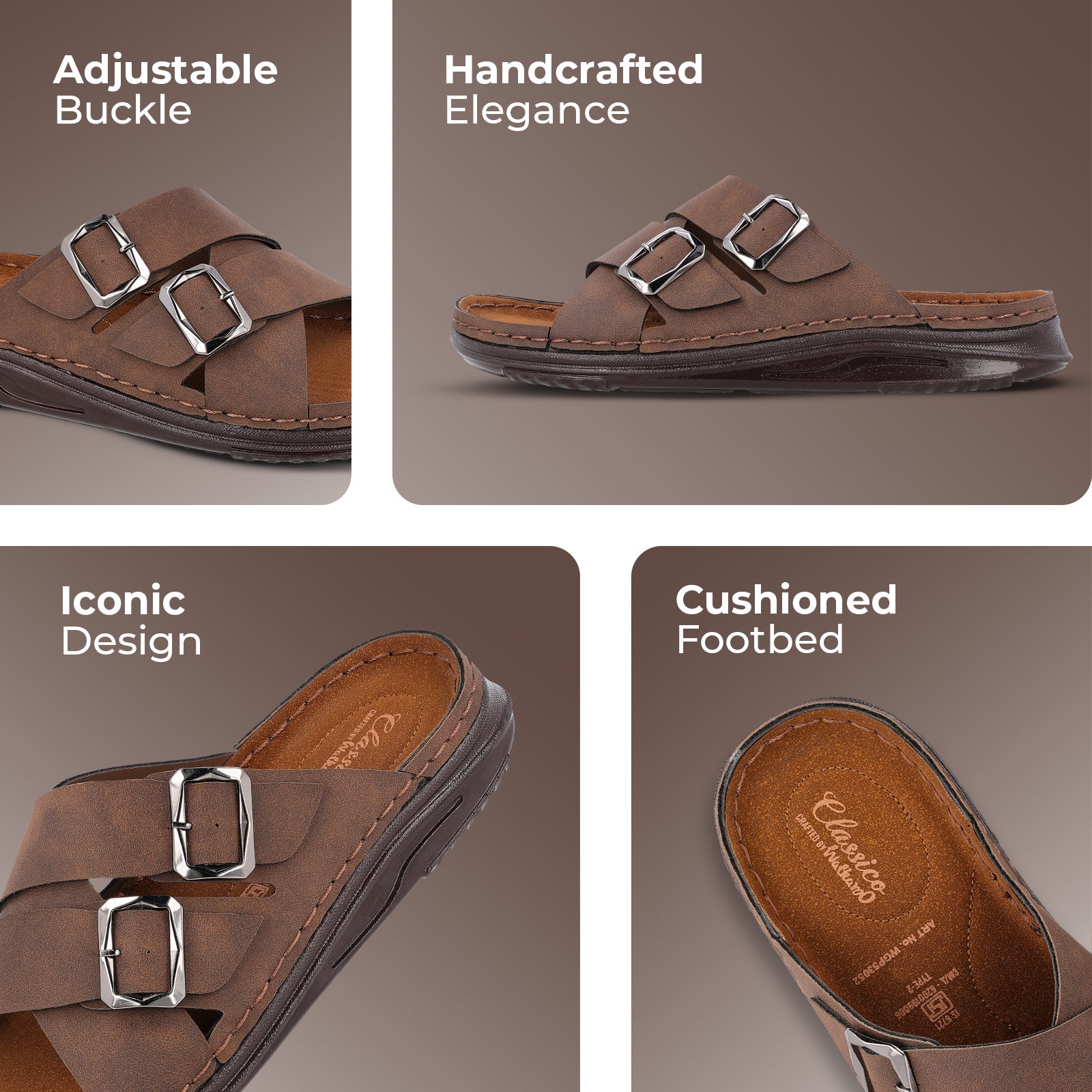 Men's Daily Wear Comfort Sandals - WGP53052 Brown