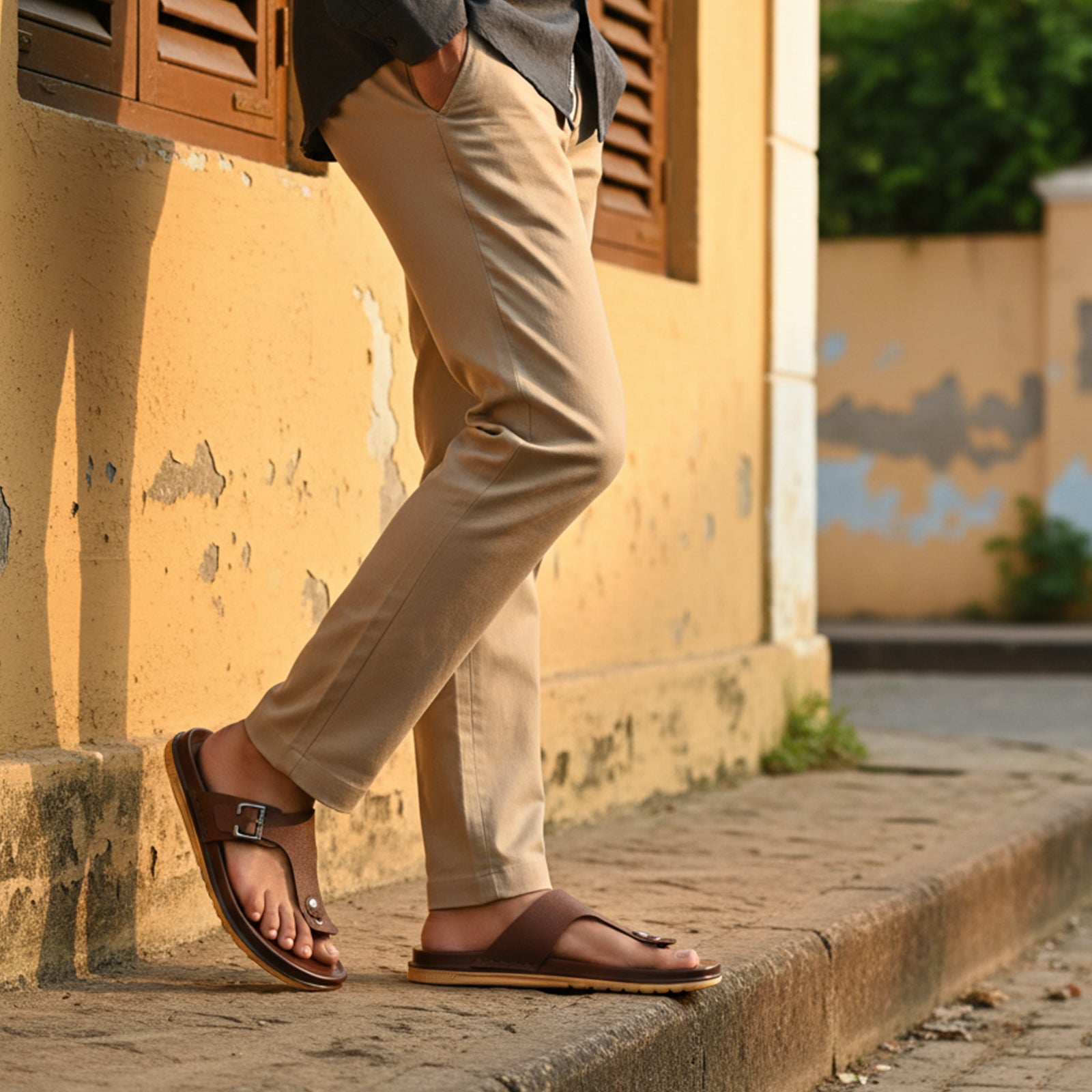 Men's Bounceez Water Resistant Sandals - WGP53088 Brown