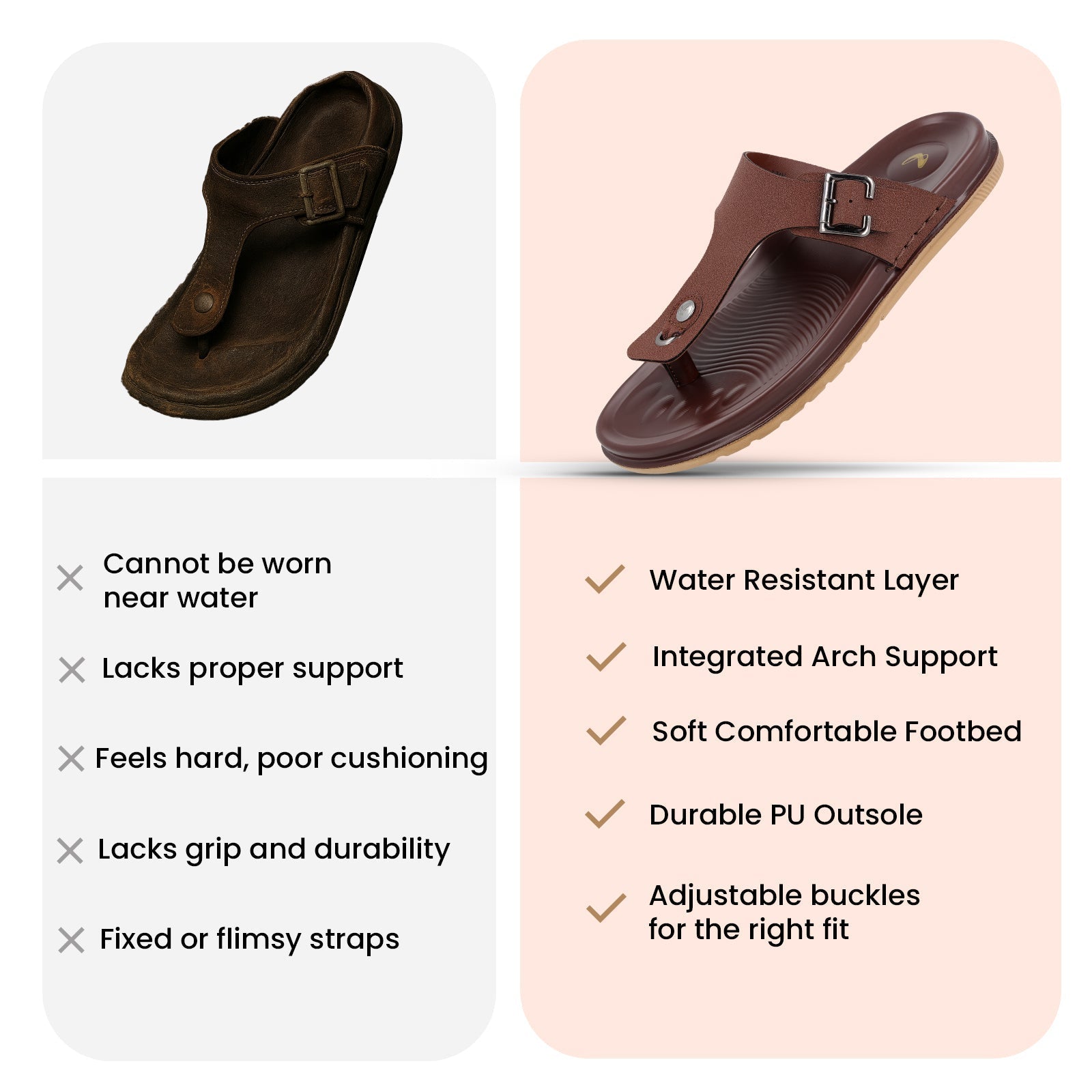 Men's Bounceez Water Resistant Sandals - WGP53088 Black
