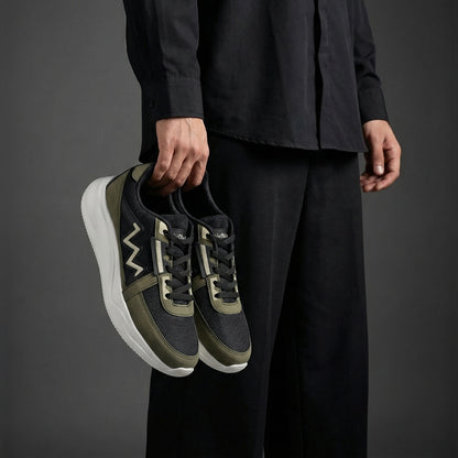 Men's Lace-up Sports Shoe -ONG97006 Black Olive