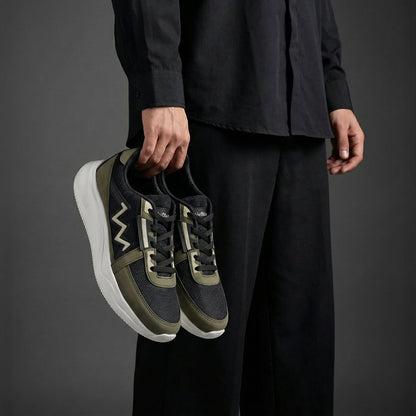 Men's Lace-up Sports Shoe -ONG97006 Black Olive