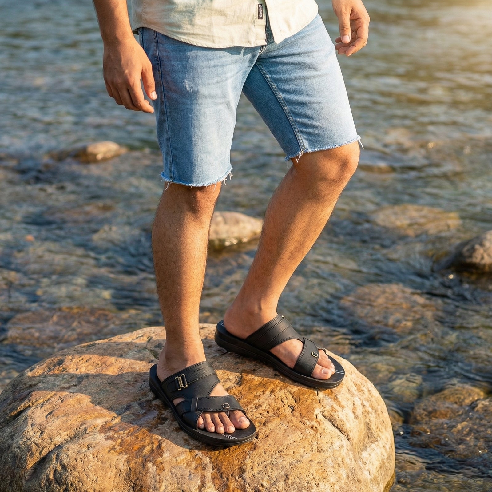 Men's Daily Wear Sandals - WGR53203 Black