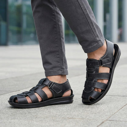 Men's Fisherman Sandals - WGR58052 Black