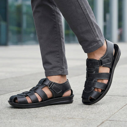 Men's Fisherman Sandals - WGR58052 Black