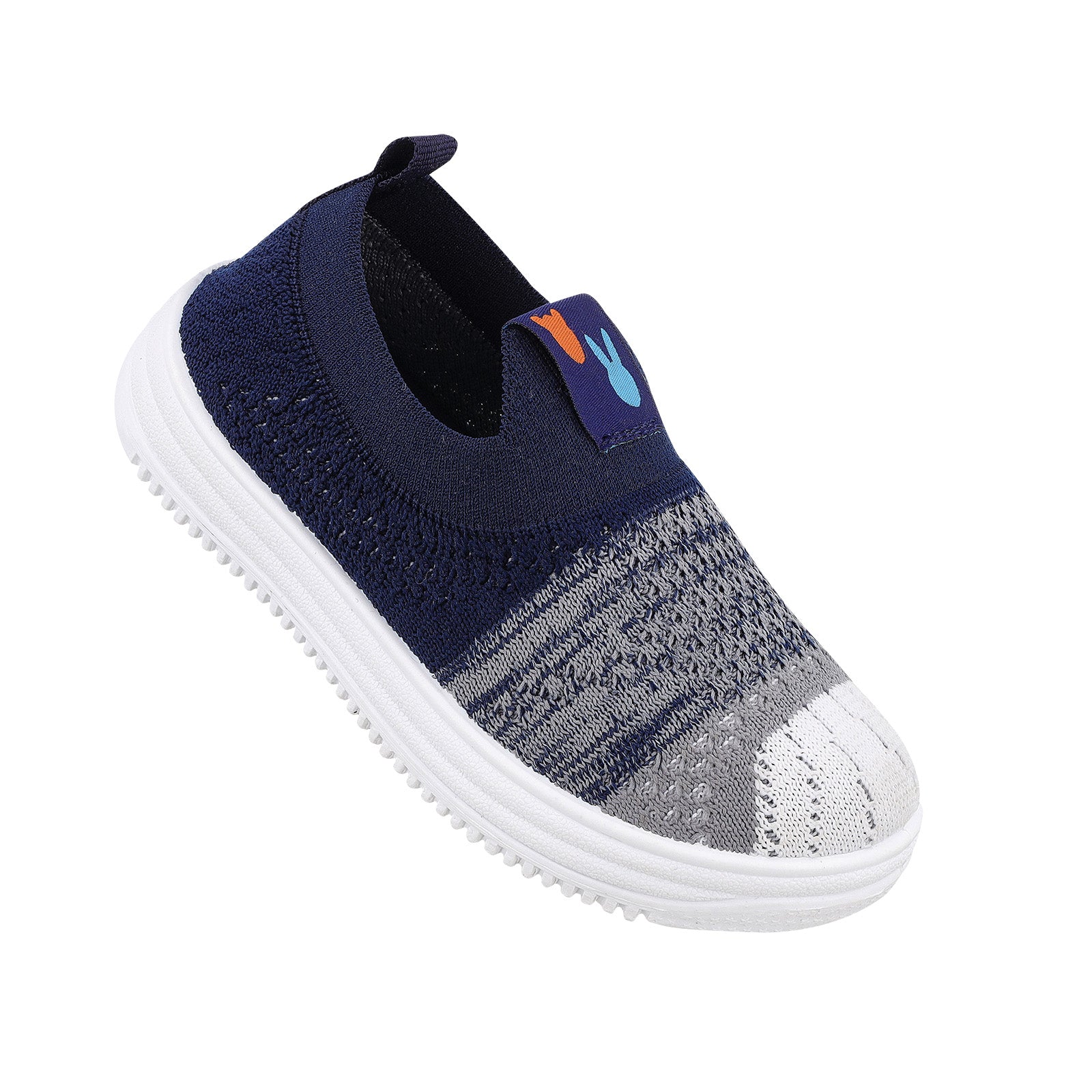 Kid s Slip on Shoes WK466 Blue Grey Walkaroo Footwear