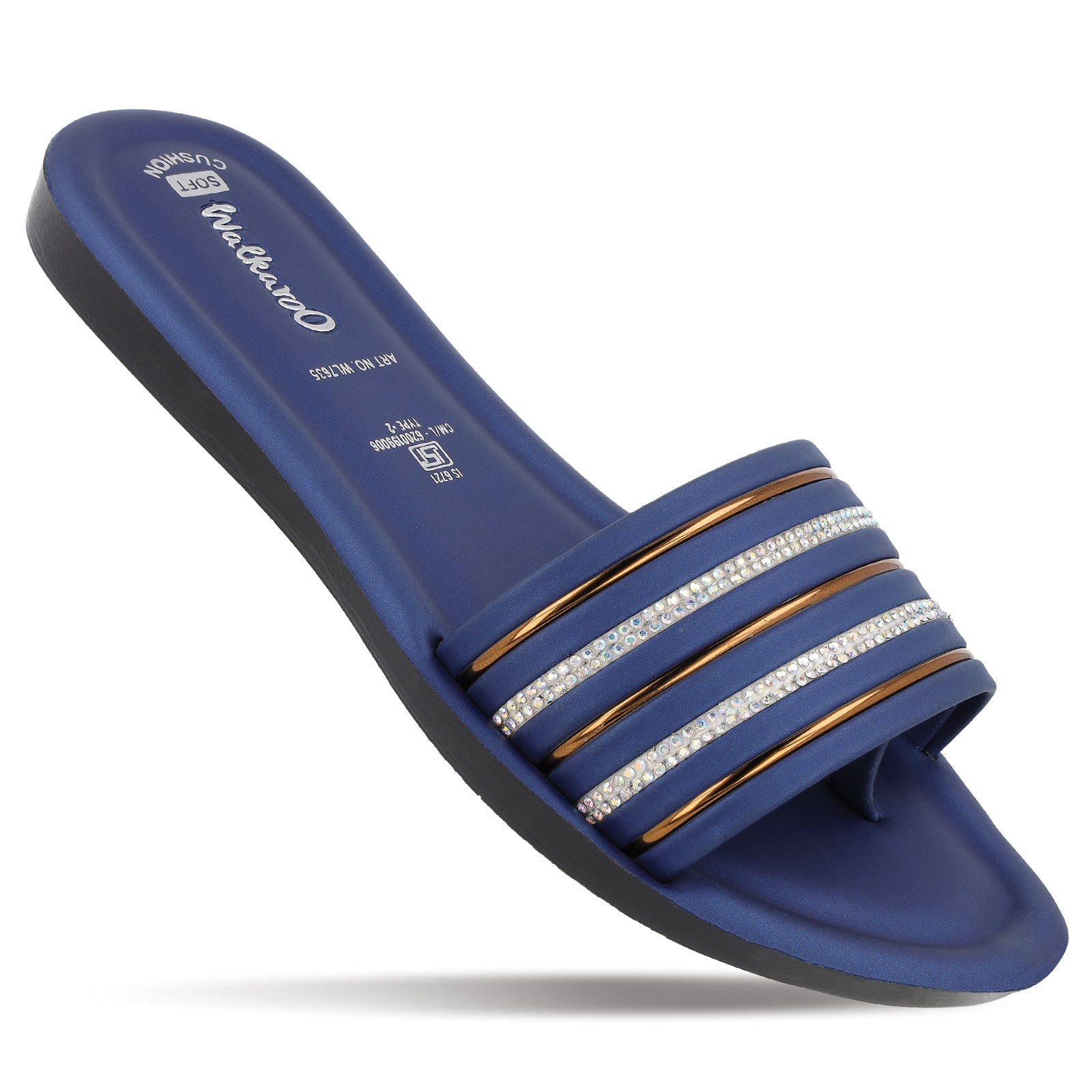 Women's Slide Sandals - WL7635 Navy Blue