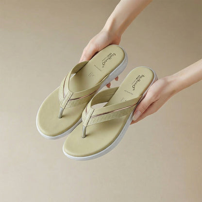Women's Daily Wear V-Strap Sandals - WLP70414 Pista