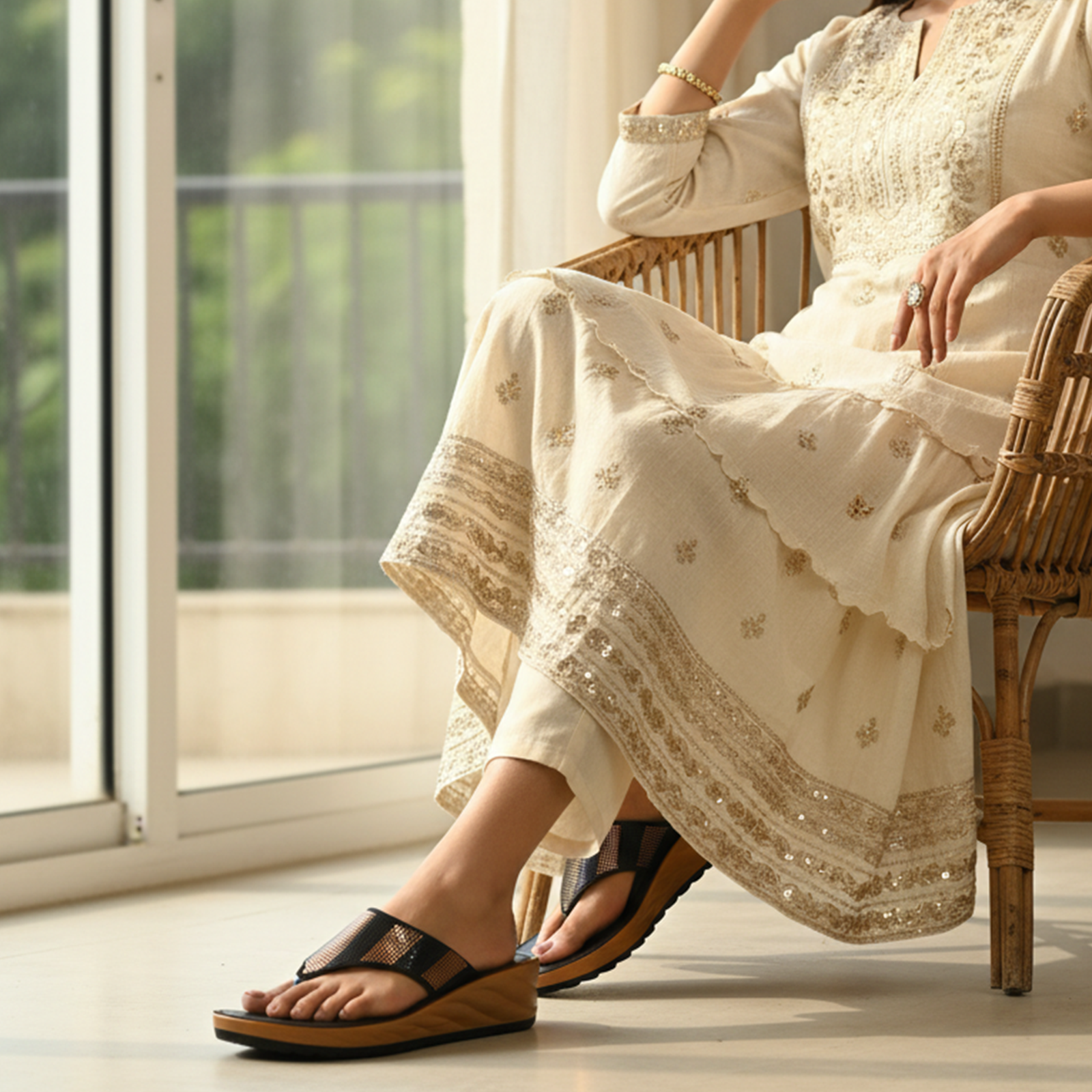 Women's Daily Wear Sandals - WLP71210 Black