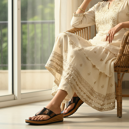 Women's Daily Wear Sandals - WLP71210 Black