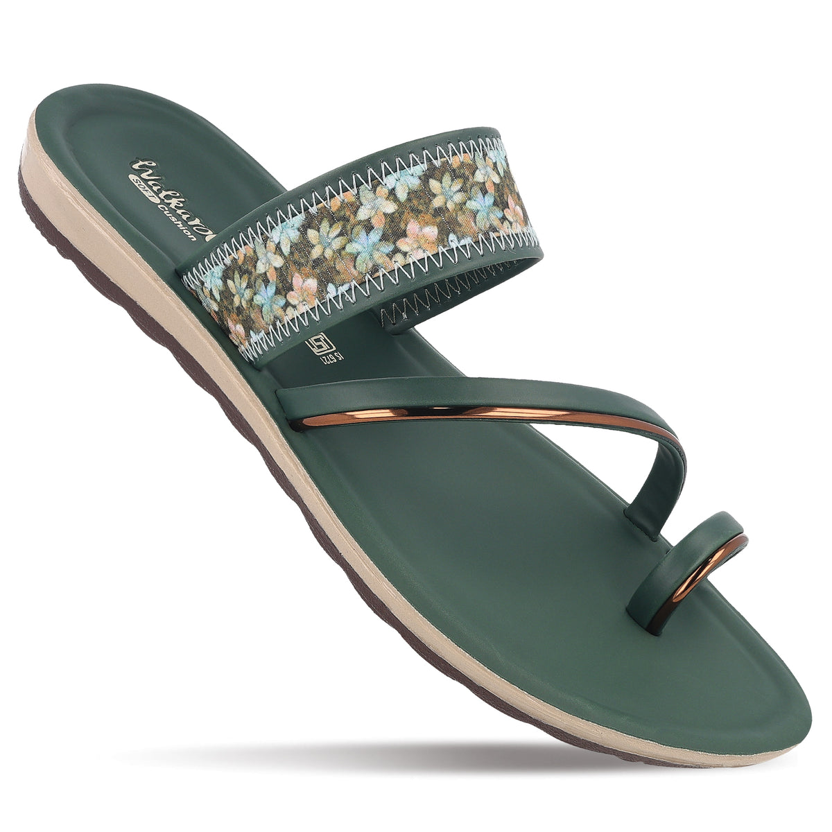 Women's Flat Sandals  - WLP72034 Forest Green