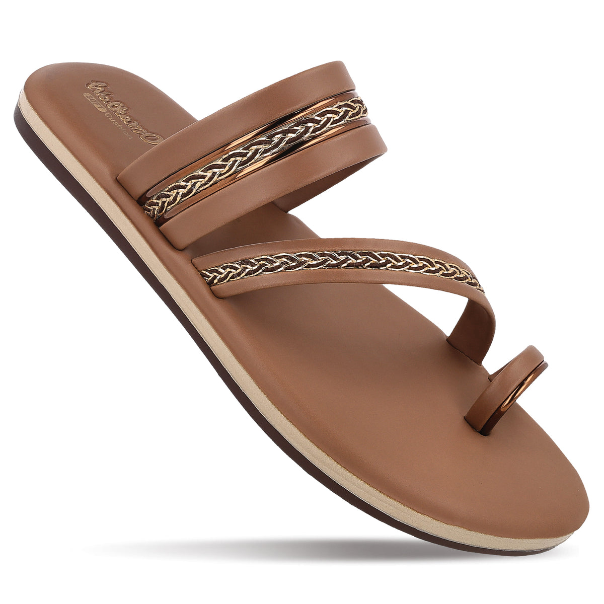 Women's Flat Sandals  - WLP72106 Toffee