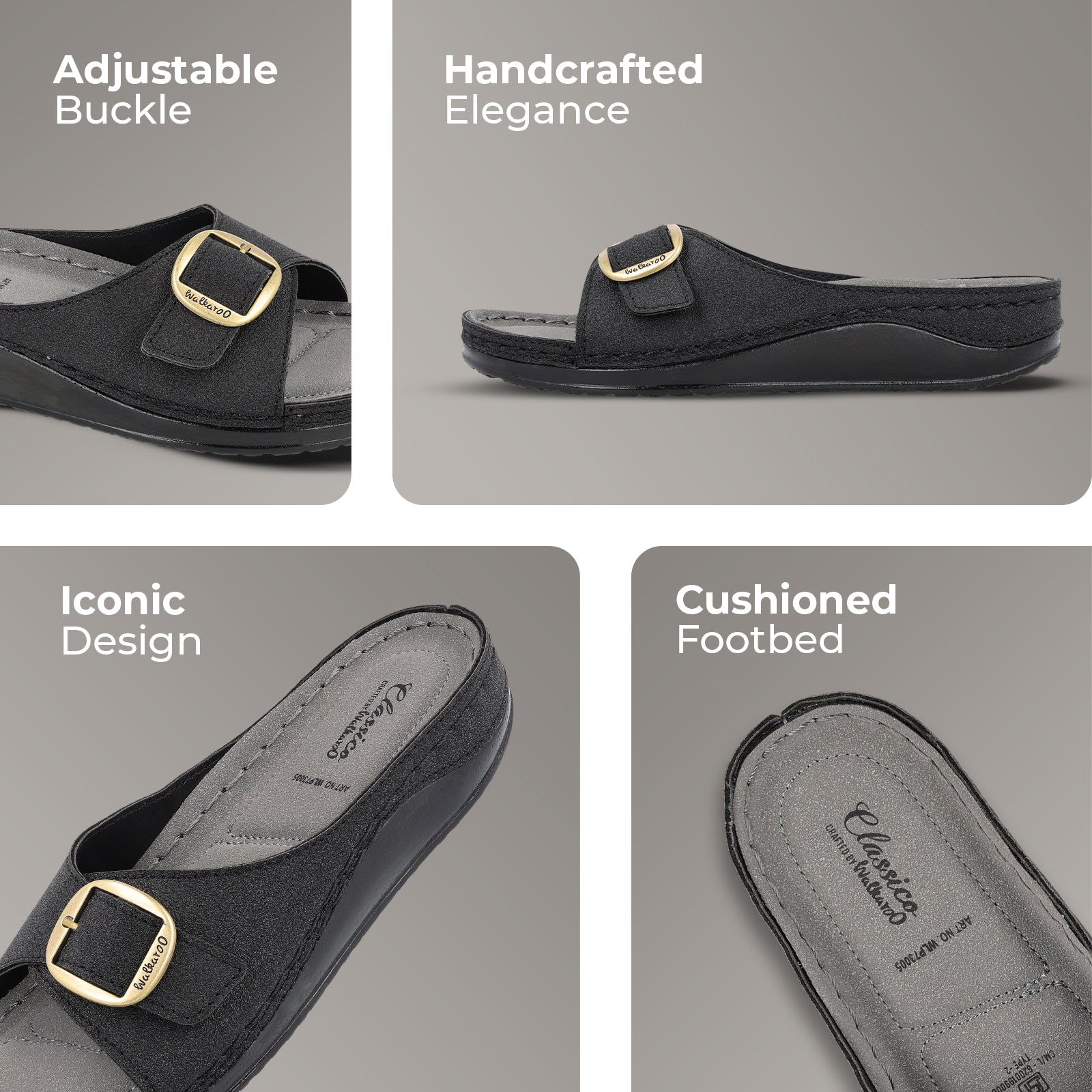 Women's Daily Wear Comfort Sandals - WLP73005 Black