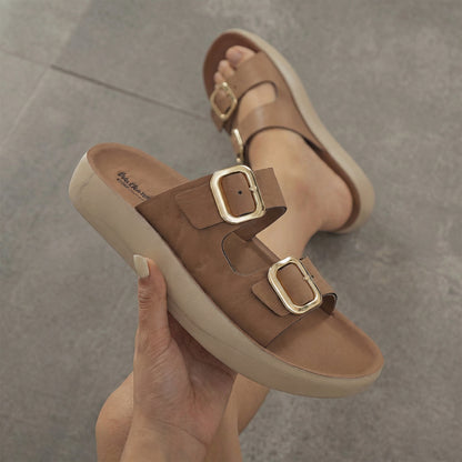 Women's Daily Wear Sandals - WLP74038 French Beige
