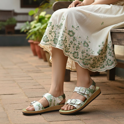 Women's Daily Wear Sandals - WLP77039 Pista