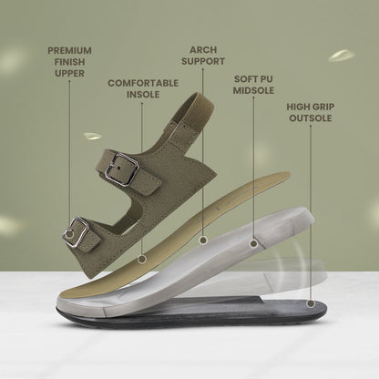 Women's Daily Wear Comfort Sandals - WLP78003 Olive