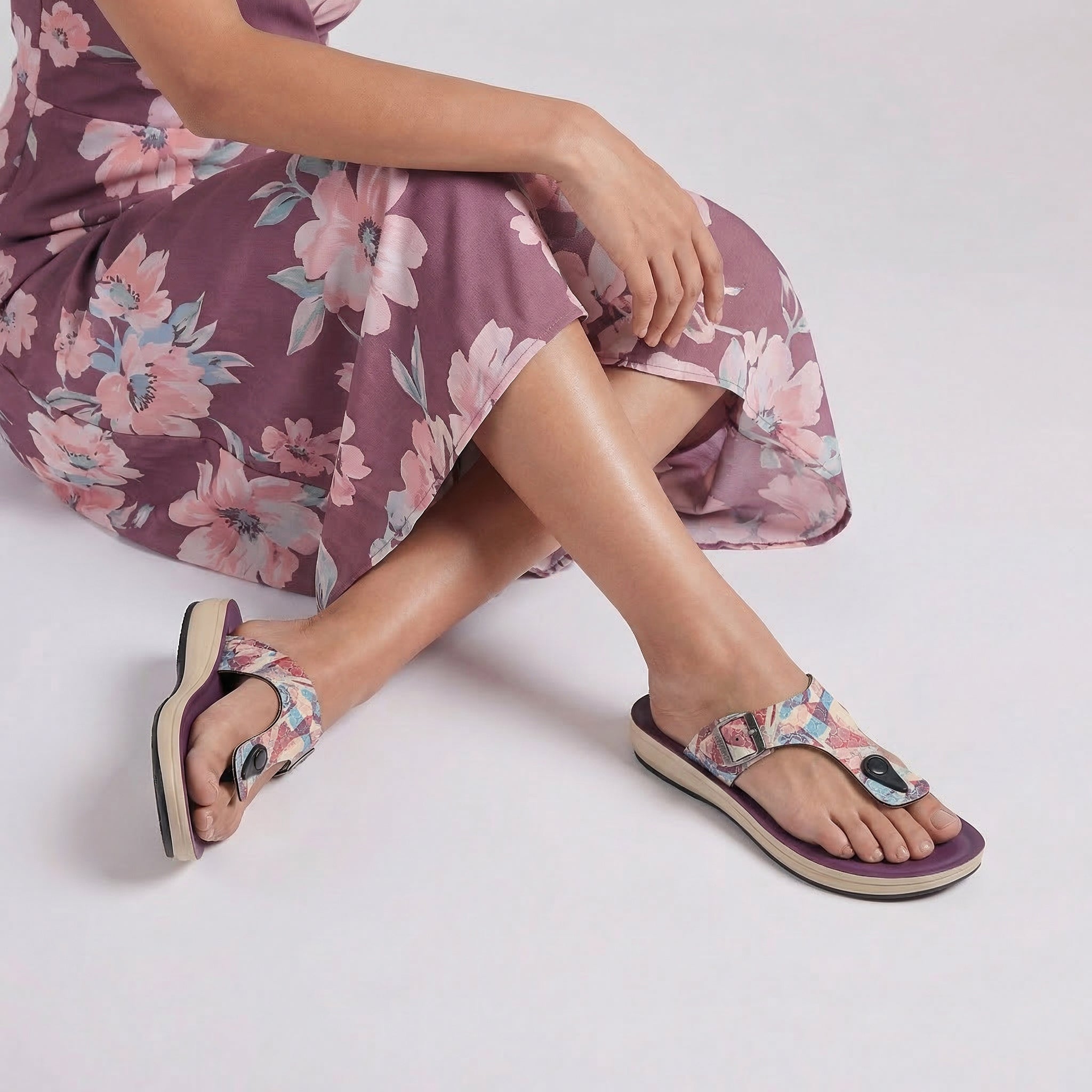 Women's Daily Wear Sandals - WLR71219 Special Plum