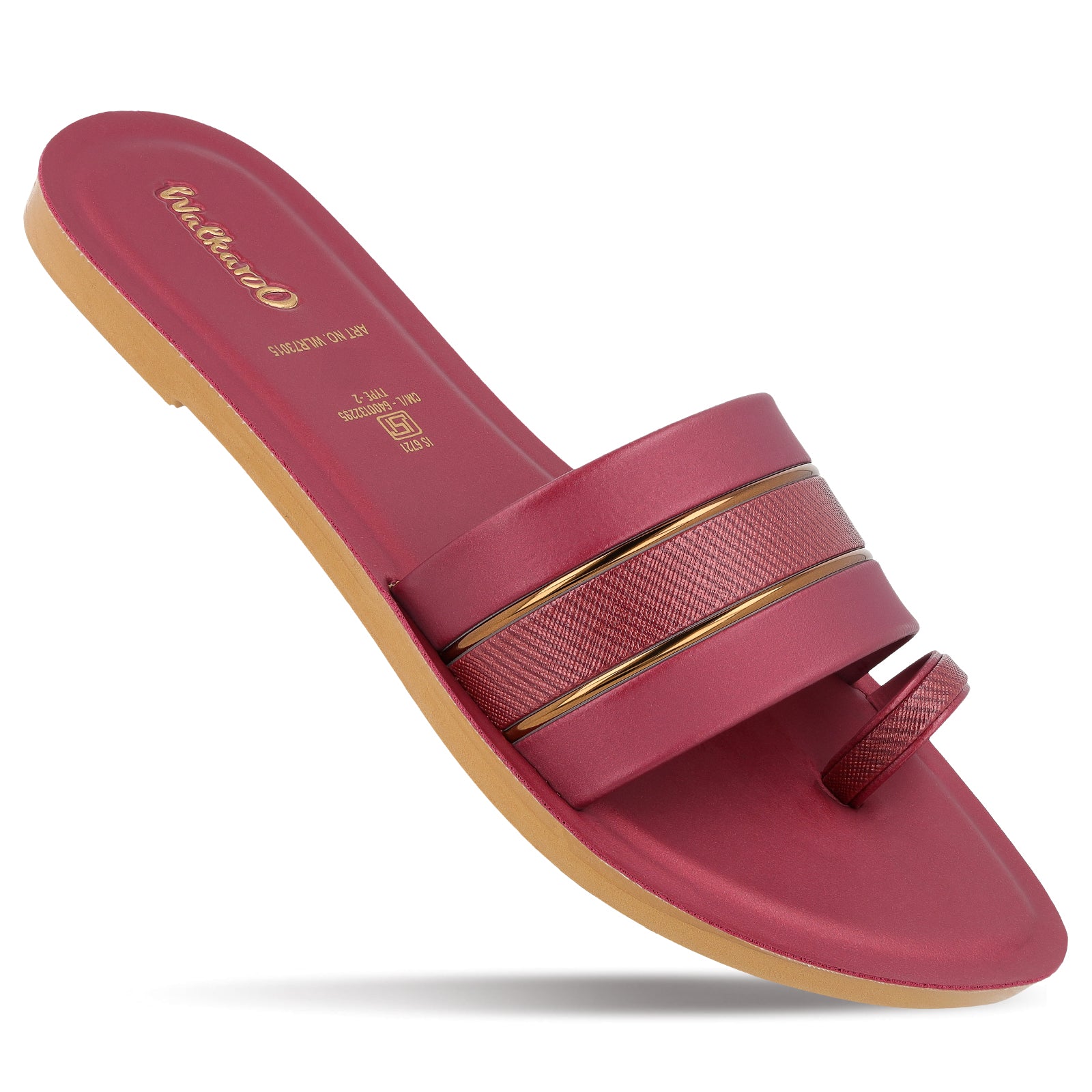 Women's Slide Sandals - WLR73015 Maroon