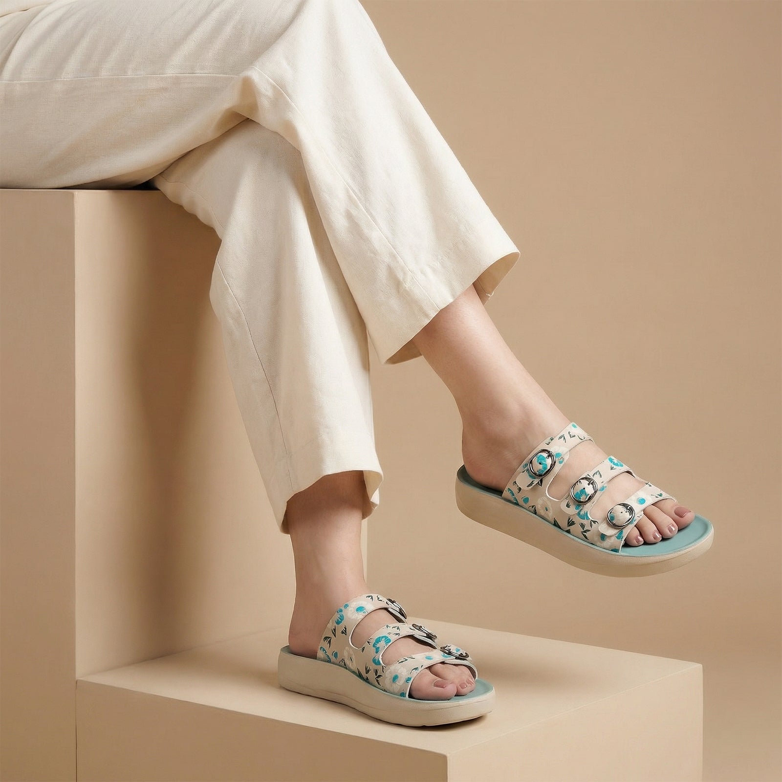 Women's Daily Wear Sandals - WLR74030 Turquoise Blue