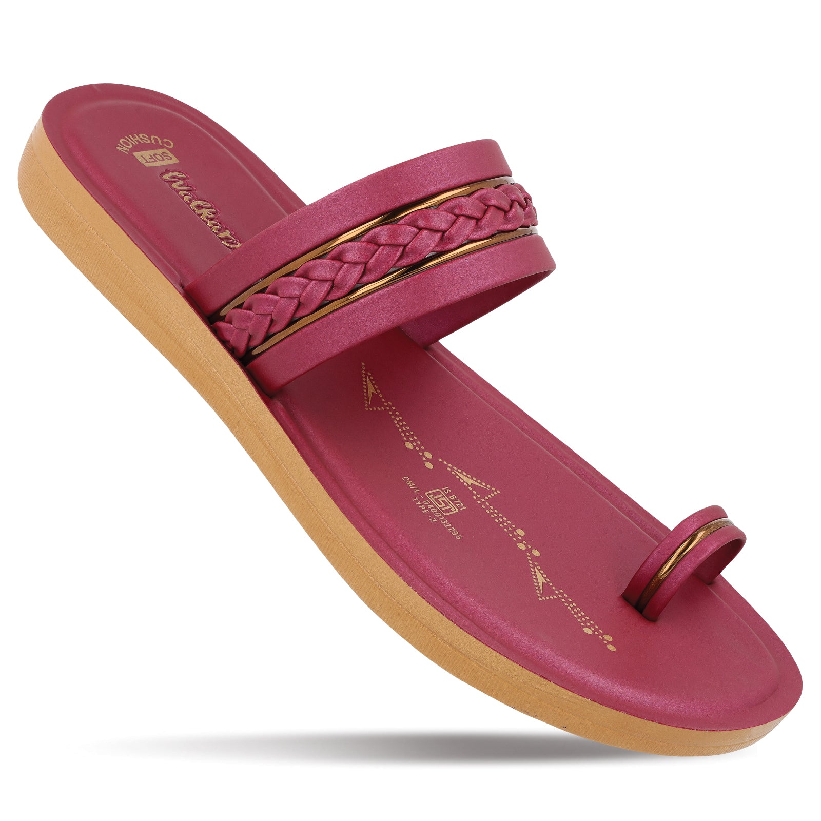 Women's Daily Wear Sandals  - WLR74501 Maroon