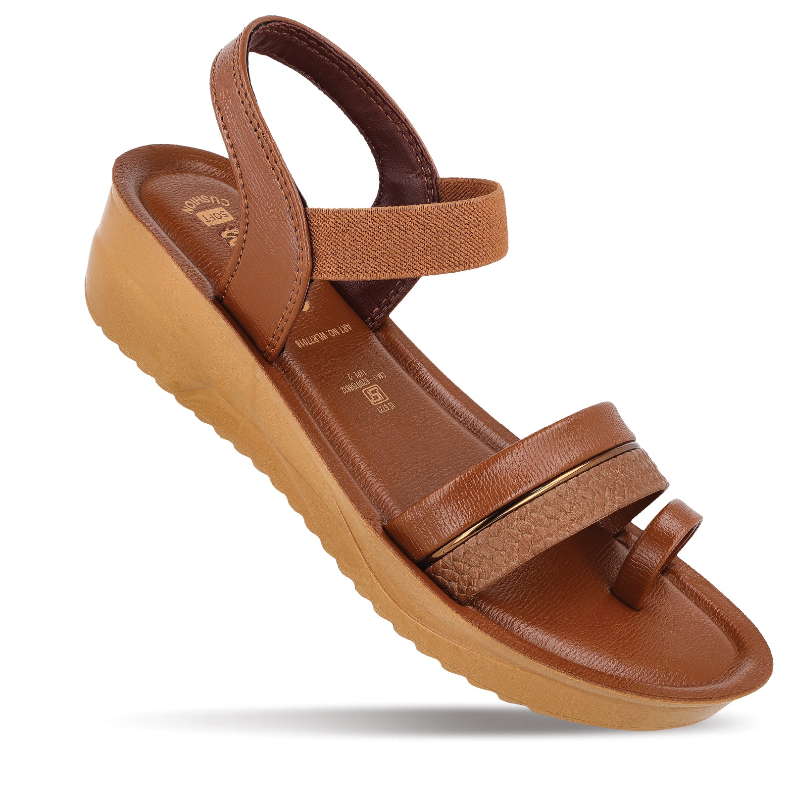 Women's Wedge Heel Sandals  - WLR77018 Brown