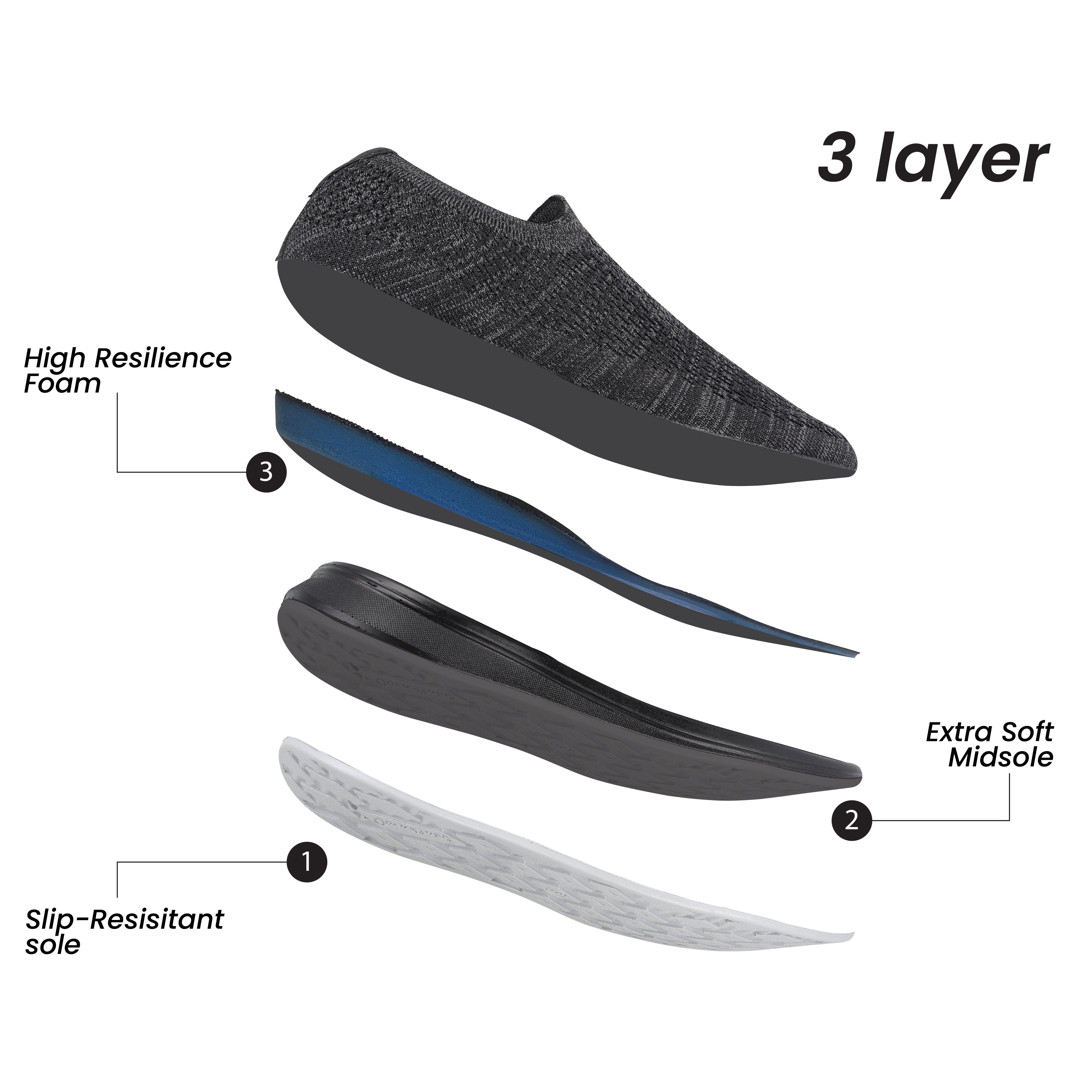 Men's Daily Wear - Walking Shoes - WS6094 Black