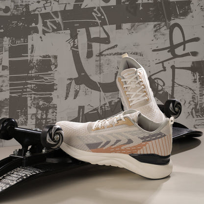 Men's Lace-up Sports Shoes - WS9110 Grey Beige