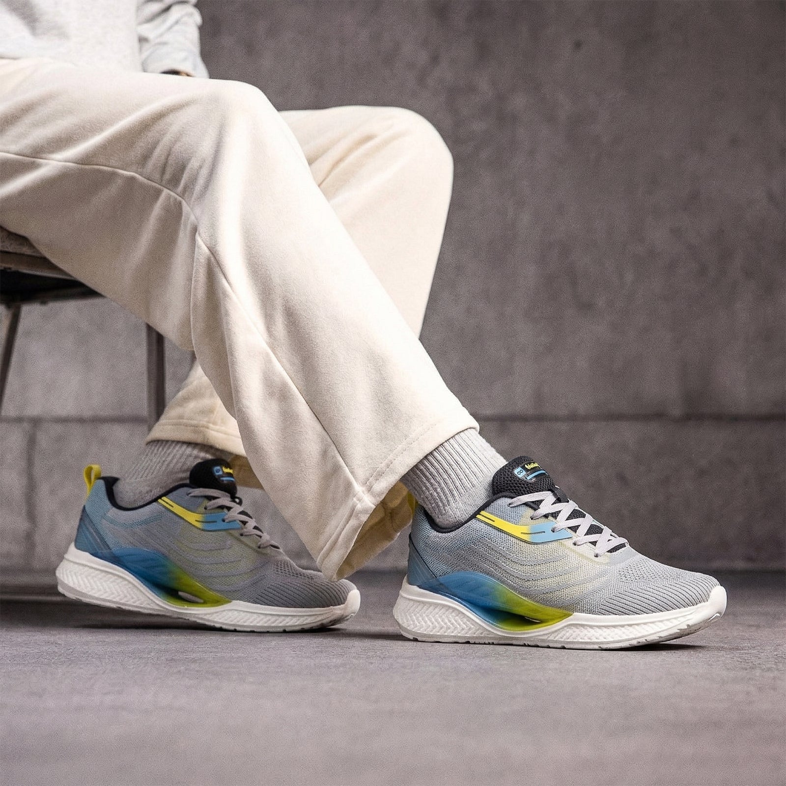 Men's Lace-up Sports Shoes - WS9132 Light Grey