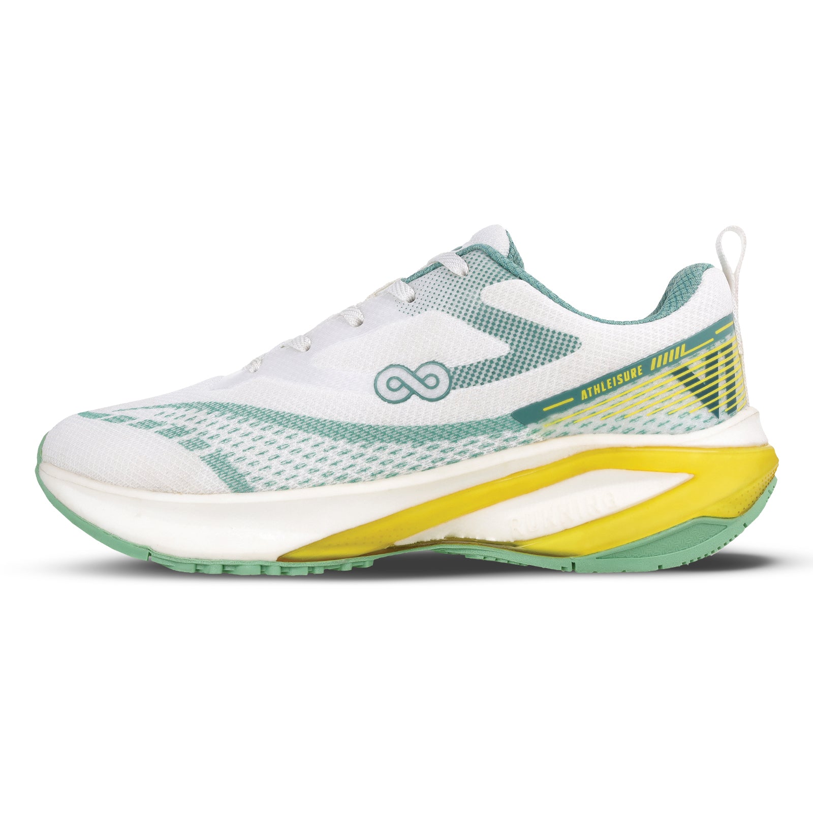 Men's Lace-up Sports Shoes - WS9167 White Mint Green