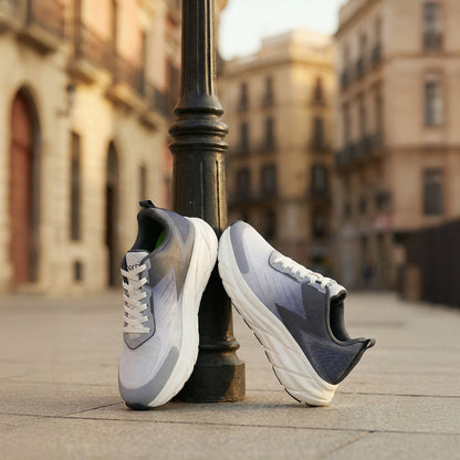 Men's Lace-up Sports Shoes - WS97543 White Grey