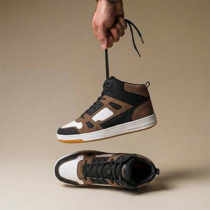 Men's High Top Sneakers - WY3466 Black Brown