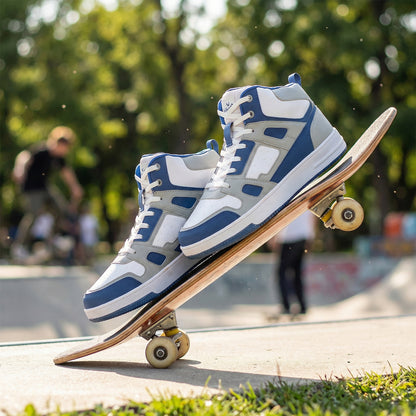 Men's High Top Sneakers - WY3466 Blue White