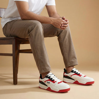 Men's Colourblocked Sneakers - WY3477 White Red