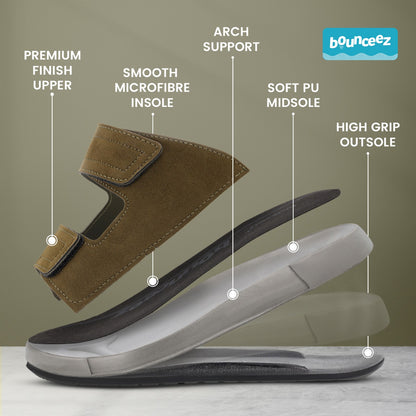 Men's Daily Wear Comfort Sandals - WGP53032 Olive