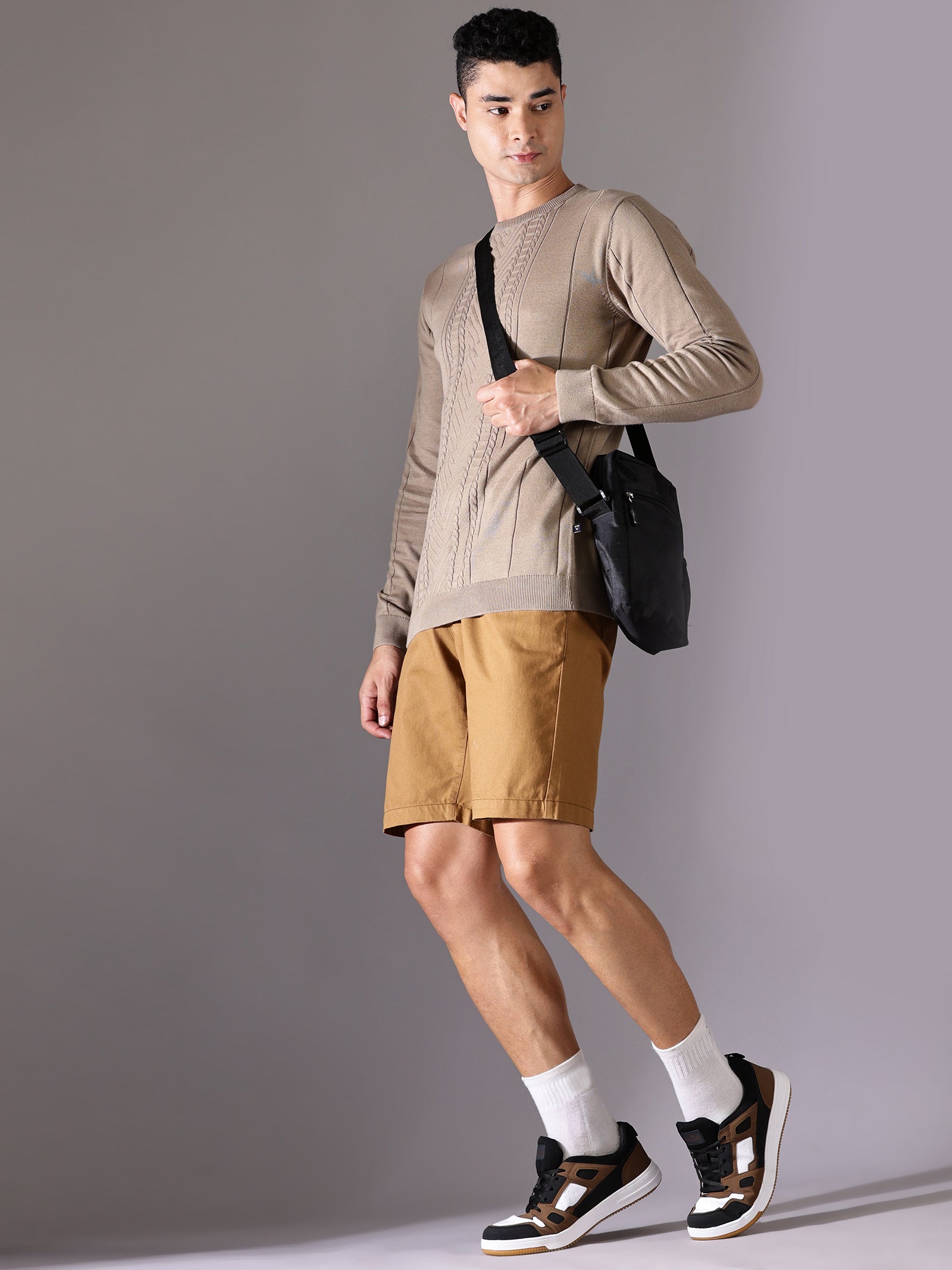 Men's Casual Sneakers - WY3344 Black Brown