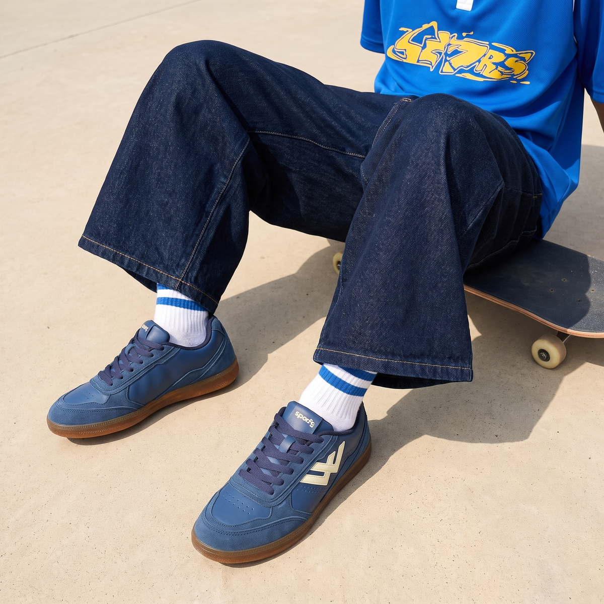 Men's Retro Casuals - ONG97005 Teal Blue