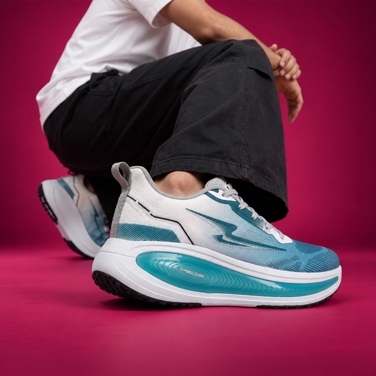 Men's Lace-up Sports Shoes - ONG97013 Teal Blue