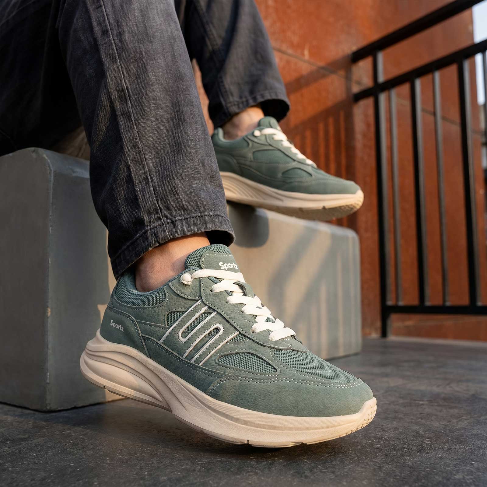 Men's Sports Sneaker -ONG97010 Dark Green