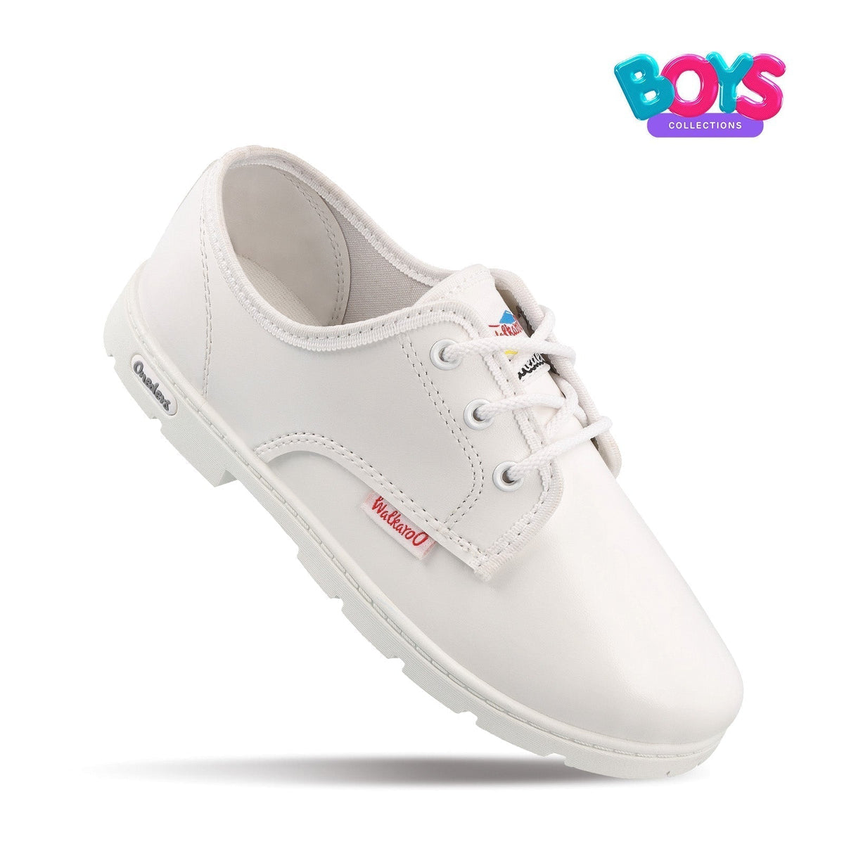 Walkaroo Kids School Shoes Wv521 White Walkaroo Footwear
