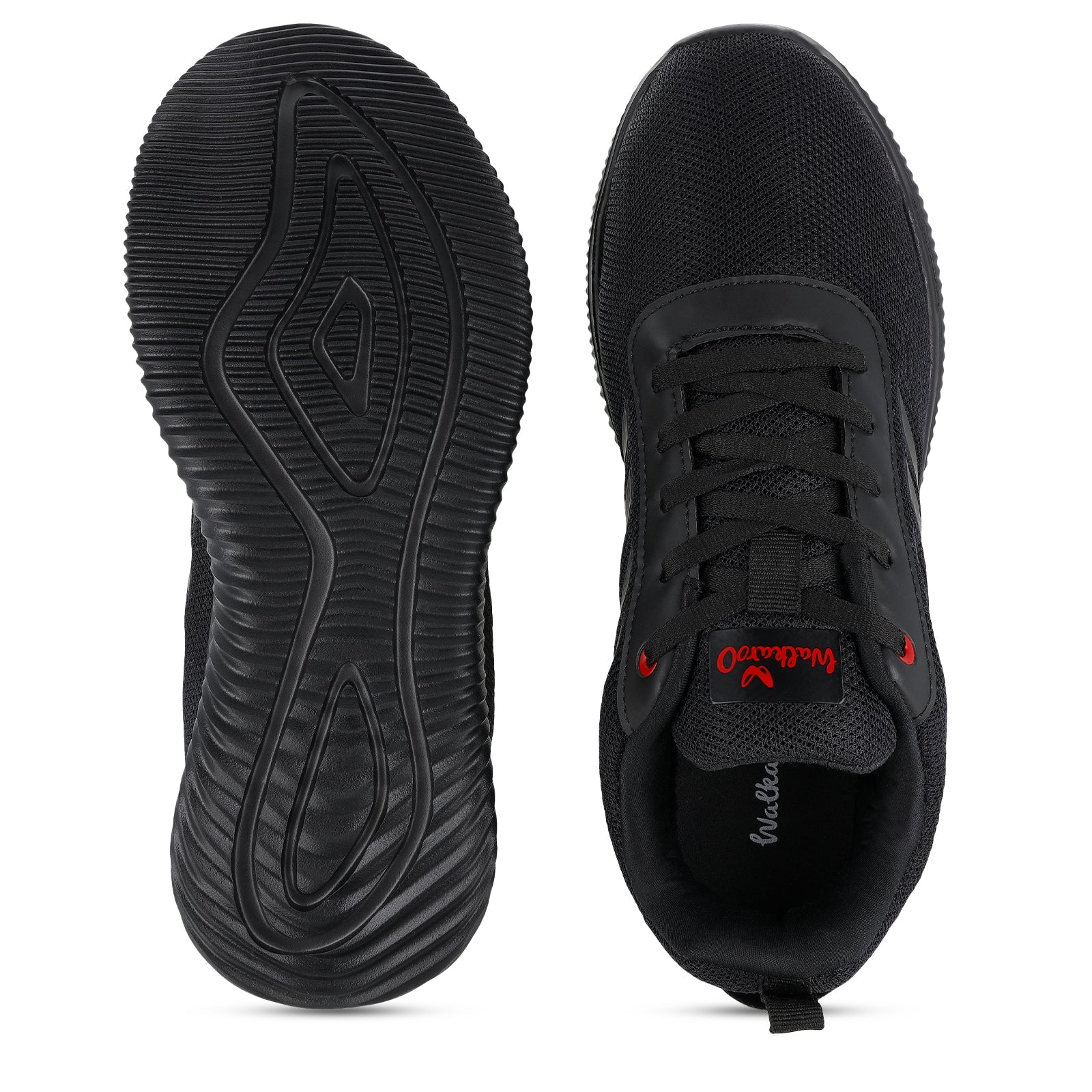 Walkaroo Men Sports Shoe - WS9558 Black Black – Walkaroo Footwear
